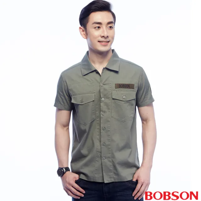 【BOBSON】男款軍裝式襯衫(25004-41)