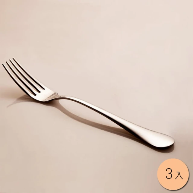 【PUSH!】餐具不銹鋼叉子牛排叉水果沙拉叉西餐叉餐叉3入組(餐叉E34)