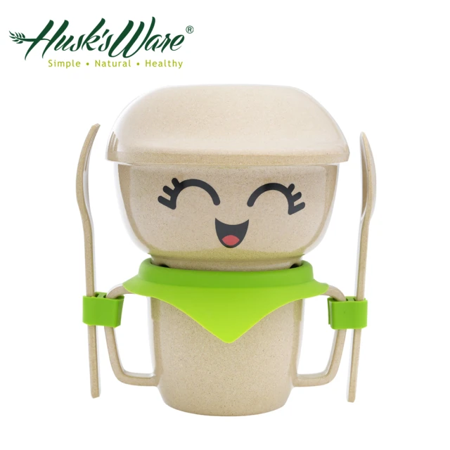 【美國Husk’s ware】稻殼天然無毒環保兒童餐具經典人偶迷你款(綠色)
