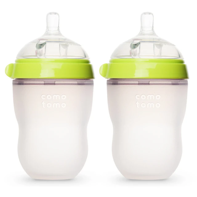 【comotomo】矽膠奶瓶二入250ML(綠色)
