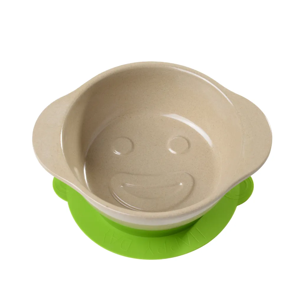 【美國Husk’s ware】稻殼天然無毒環保兒童微笑餐碗(綠色)