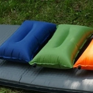 【May Shop】戶外野營自動充氣枕帳篷枕PVC休閒枕頭汽車枕便攜旅行枕午睡枕頭
