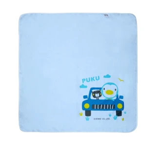 【PUKU 藍色企鵝】紗布大浴巾-90*90cm(水色)