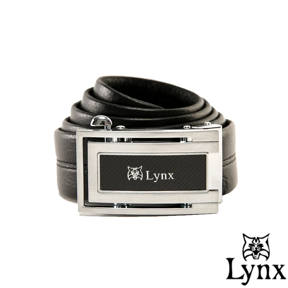 【Lynx】山貓城市系列U型款自動扣真皮皮帶