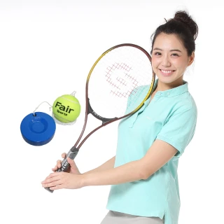 【Osun】FS-T270網球拍+FS-TT600R硬式網球鑄鐵練習台(金紅色球拍+練習球座CE185)