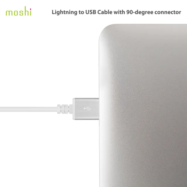 【moshi】Lightning to USB 90度彎頭充電線 傳輸線(iPhone充電線)