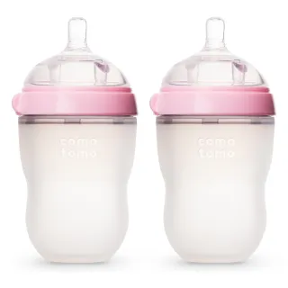 【comotomo】矽膠奶瓶二入250ML(粉紅色)