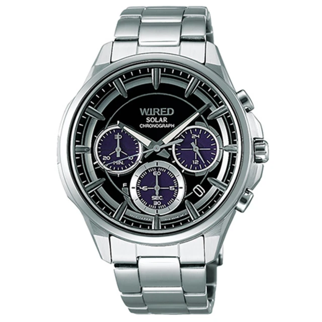 【WIRED】東京時尚三眼計時不鏽鋼腕錶(42mm/VR42-0AA0B/AGAD071J)
