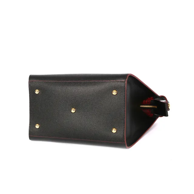 【LONGCHAMP】硬殼牛皮水餃二用包(黑色)