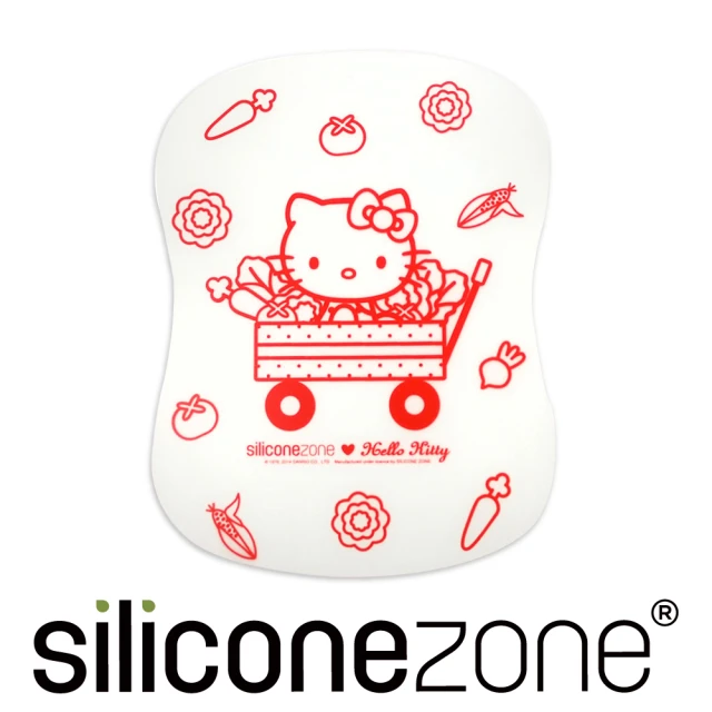 【Siliconezone】施理康Hello Kitty廚房料理耐熱軟式覘板墊-紅色