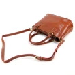 【Sika】義大利時尚簡約雅緻兩用手提包(M6161-01原味褐)
