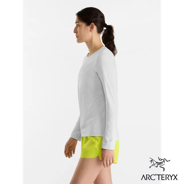 【Arcteryx 始祖鳥】女 Taema 快乾長袖圓領衫(空氣雜灰)