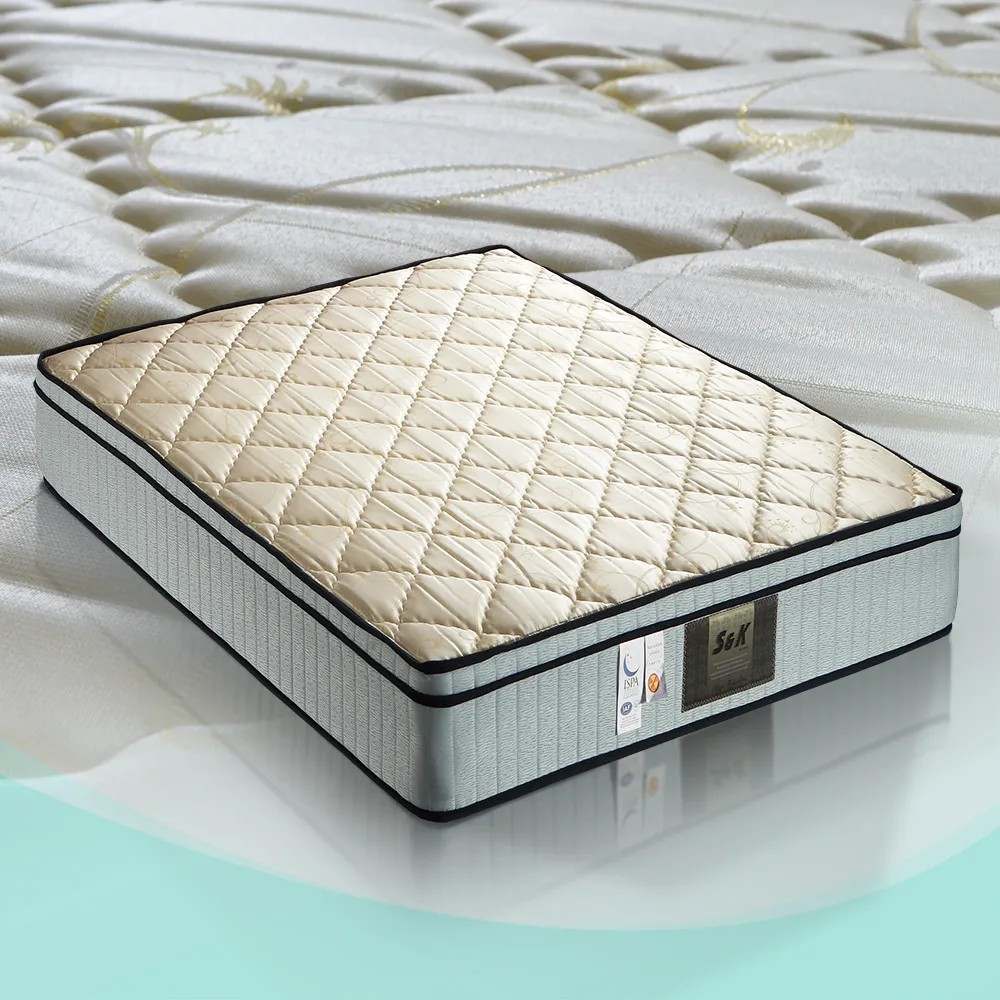 【S&K】防蹣抗菌 蜂巢式獨立筒床墊-雙人加大6尺