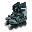 【D.L.D 多輪多】高塑鋼底座 專業直排輪 溜冰鞋(鐵灰銀 530)