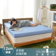 【House Door 好適家居】日本大和抗菌表布12cm厚竹炭波浪記憶床墊(雙大6尺 贈工學枕+個人毯)