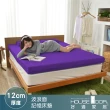 【House Door 好適家居】日本大和抗菌表布12cm厚竹炭波浪記憶床墊(雙大6尺 贈工學枕+個人毯)