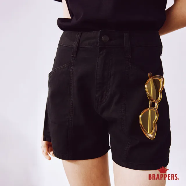 【BRAPPERS】女款 高腰全棉短褲(黑)