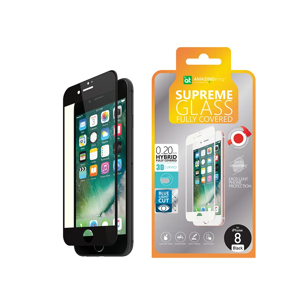 【AmazingThing】Apple iPhone 7/8/SE2/SE3 滿版強化玻璃保護貼