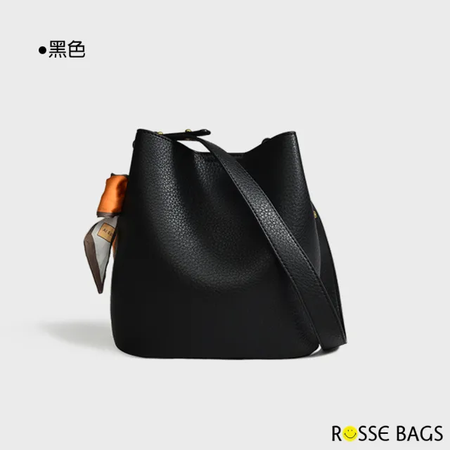 【Rosse Bags】質感絲巾軟皮肩背子母包(現+預  卡其色 / 棕色 / 咖啡色 / 黑色)