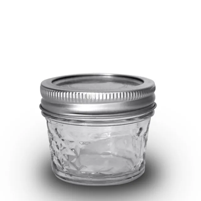 【美國Ball梅森罐】玻璃密封罐 4oz 菱格紋窄口玻璃瓶(12入)