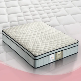 【S&K】乳膠蠶絲抗菌蜂巢式獨立筒床墊(雙人加大6尺)