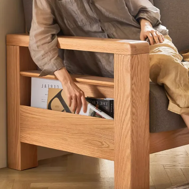 【橙家居·家具】加莫沙發小四人位+腳凳沙發C款 JM-A5069(售完採預購 木框沙發 原木沙發 客廳椅 腳凳)