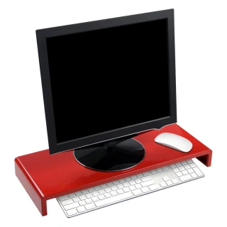 【YADI】空間大師鋼鐵液晶鍵盤收納架(紅)