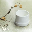【3 co】水波蓋杯 - 白(2件式)