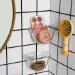 【Dagebeno荷生活】浴室免打孔可瀝水多功能收納架 粉撲美妝用品海綿托架(1入)