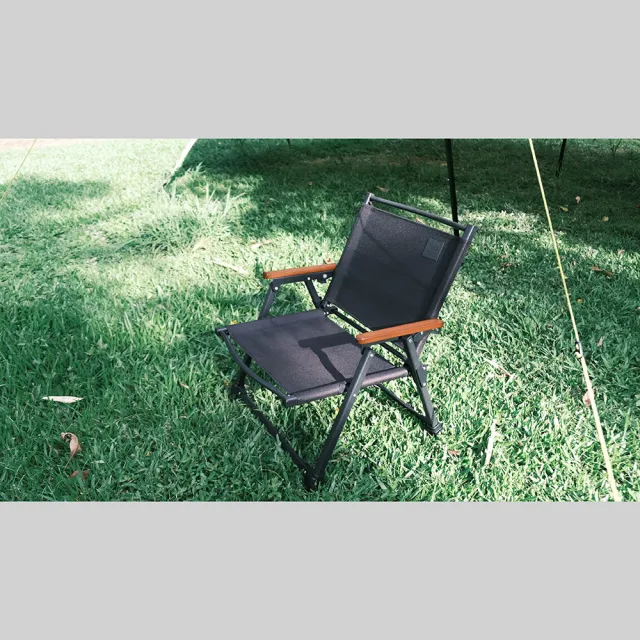 【NUIT 努特】史密斯 鋁合金兩段收納椅 輕薄摺疊椅 折疊椅 段數椅 武椅 努特椅 椅 甲板椅(NTC116BK兩入組)