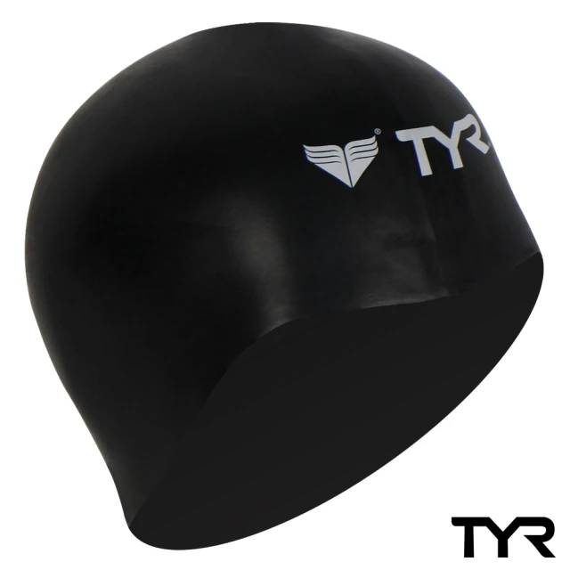 【美國TYR】泳帽 3D 矽膠 成人用 Solid Silicone Black(台灣總代理)