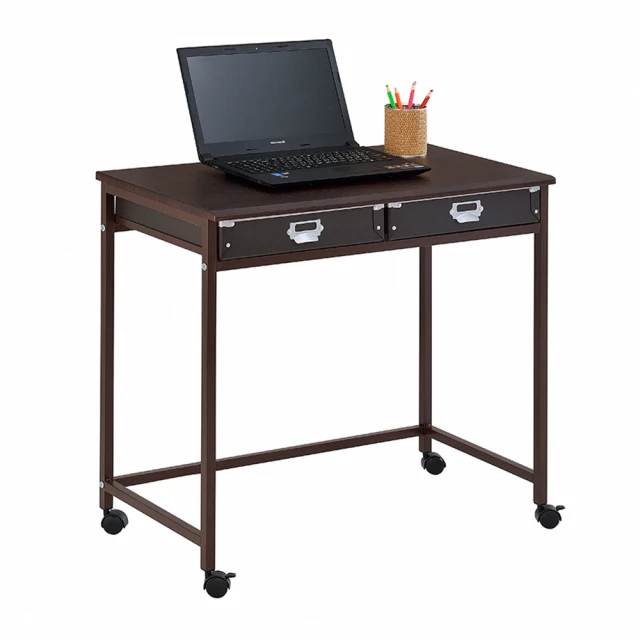 【完美主義】雙抽收納可移動式工作書桌(書桌/電腦桌/工作桌)