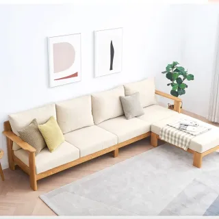 【橙家居·家具】辛格系列四人位+腳凳實木框架沙發  CG-A7061(售完採預購 沙發 木框沙發 客廳椅)