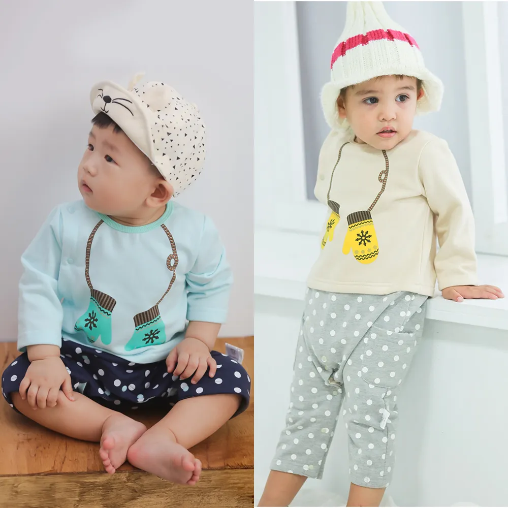 【baby童衣】圓領假兩件長袖連身爬服 64002(共2色)