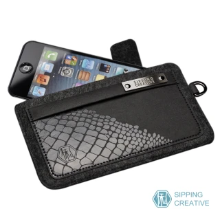 【俬品創意】設計款紙革鱷魚紋iPhone保護套(適用5/SE)