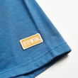 【EDWIN】男裝 橘標 大寬版拱型LOGO短袖T恤(灰藍色)