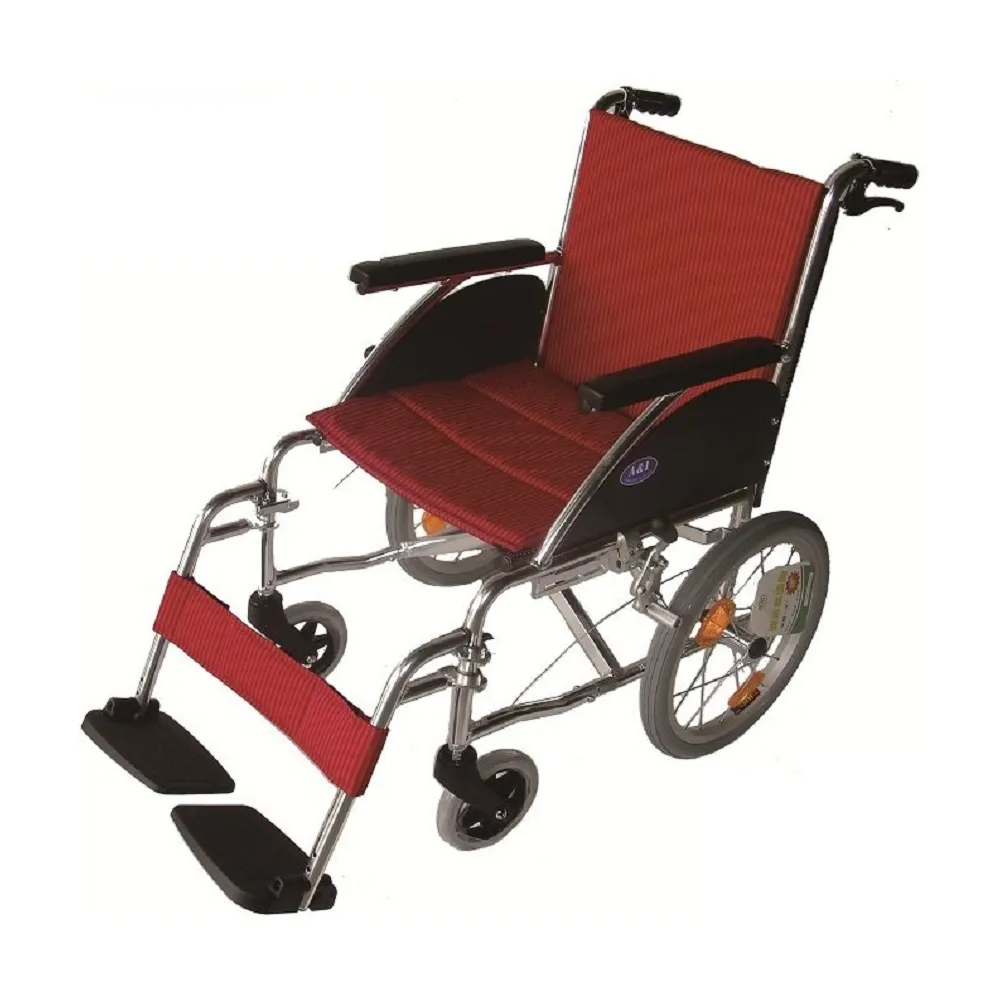 【海夫健康生活館】安愛 機械式輪椅 未滅菌 康復 F17-1661無背折可拆腳輪椅