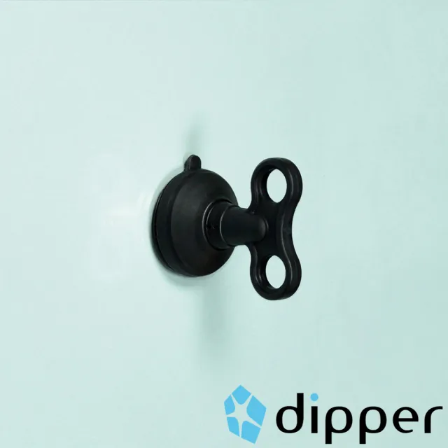 【dipper】強力吸盤壁掛-中(黑色)