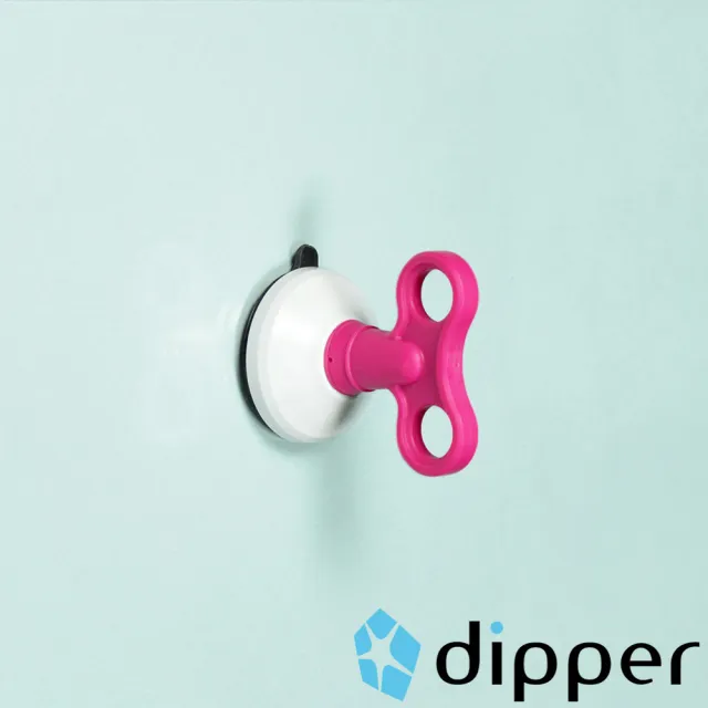 【dipper】強力吸盤壁掛-中(桃色)