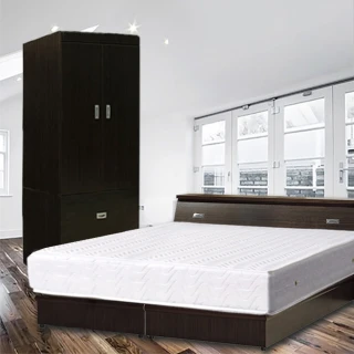 【品生活】經典優質三件式房間組2色可選-雙人加大6尺(床頭+床底+衣櫥 不含床墊)