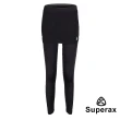 【Superax】SW-170 假兩件運動彈性緊身褲.長褲(黑色)