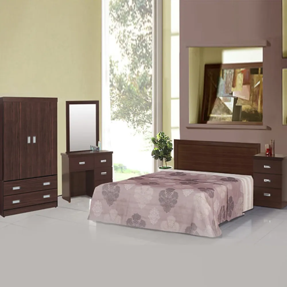 【樂和居】畢斯特七件式3.5尺單人房間組2色可選(床片+床底+床墊+鏡台+床頭櫃+衣櫃+椅子)