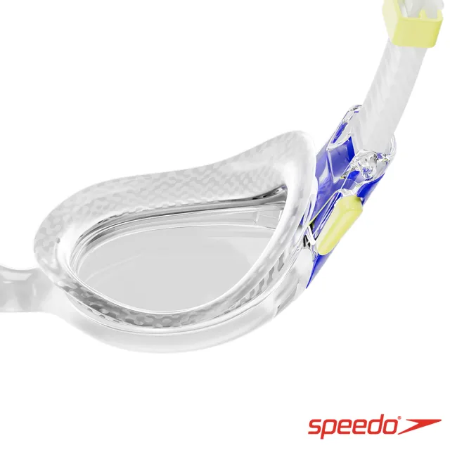 【SPEEDO】兒童運動泳鏡 Biofuse 2.0(透明/藍黃)