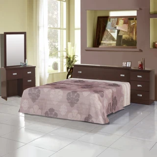 【樂和居】雅典五件式3.5尺單人房間組2色可選(床頭+床底+床墊+鏡台+床頭櫃)