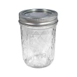 【美國Ball梅森罐】玻璃密封罐 8oz 菱格紋窄口玻璃瓶(12入)