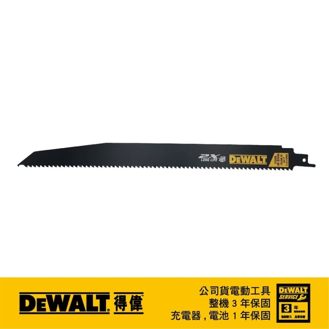 【DEWALT 得偉】12x6T雙金屬2X軍刀鋸片 木工用(DWA 41612)