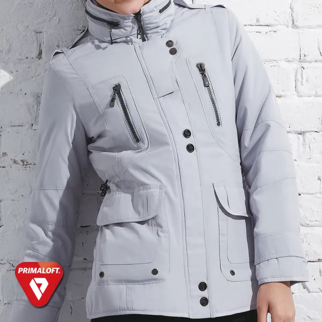 【SAMLIX山力士】PRIMALOFT女輕量化防潑水保暖外套#336(黑色.紫色.灰色)