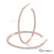 【GIUMKA】純銀耳環．C型．43mm．雙邊白鑽(夜店．送禮)