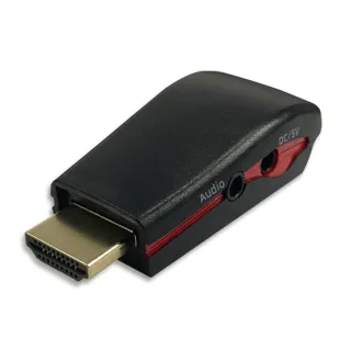 【g-IDEA】HDMI TO VGA + Audio 影音轉換器附電源孔(黑)