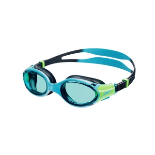 【SPEEDO】兒童運動泳鏡 Biofuse 2.0(超音速藍/螢光綠)